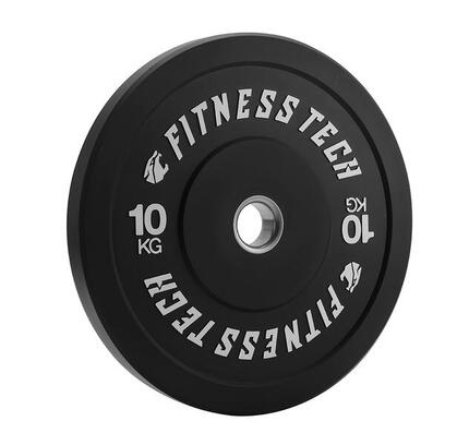Disque Bumper Plate Musculation Fitness Tech 10kg Noir – Unité