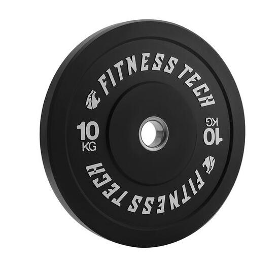 Disque Bumper Plate Musculation Fitness Tech 10kg Noir – Unité