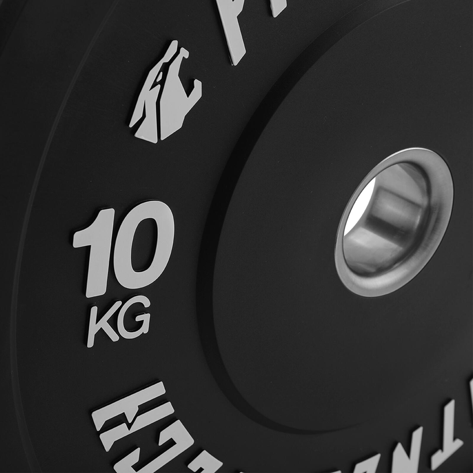 Disco Bumper Plate Fitness Tech 10kg Preto Unidade 3/4