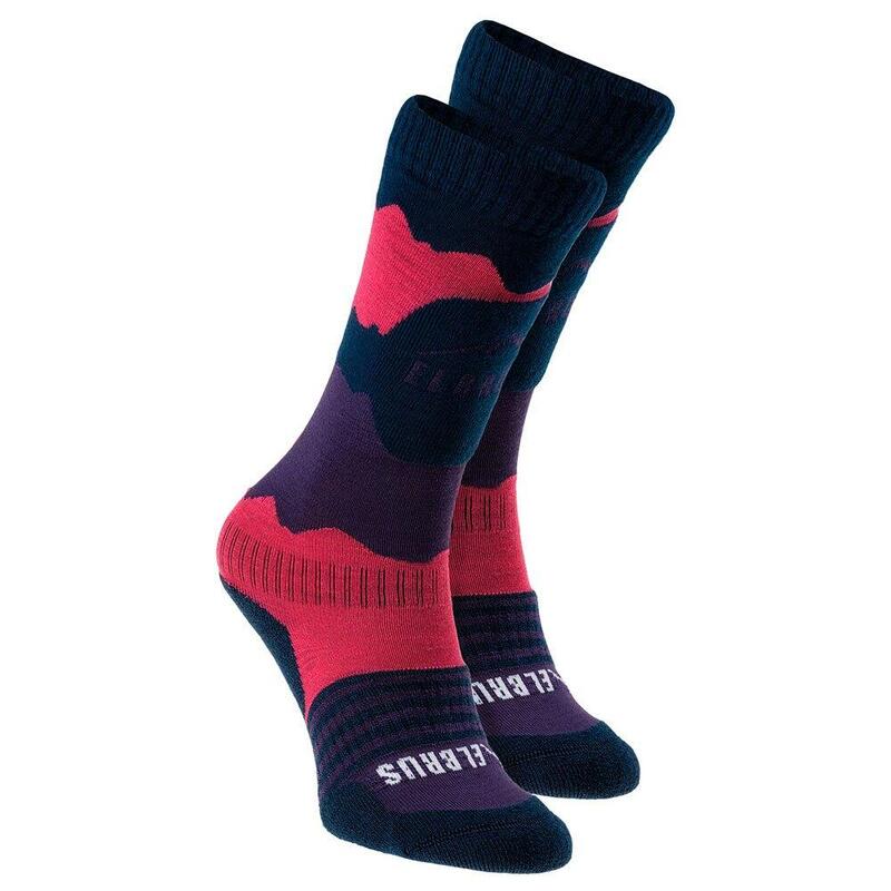 Chaussettes de ski SURIN Fille (Bleu marine / Lilas)