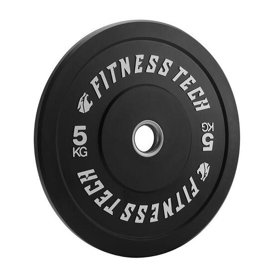 Disque Bumper Plate Musculation Fitness Tech 5kg Noir – Unité