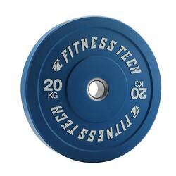 Disque Bumper Plate 20kg Haute Résistance Bleu Fitness Tech – Unité