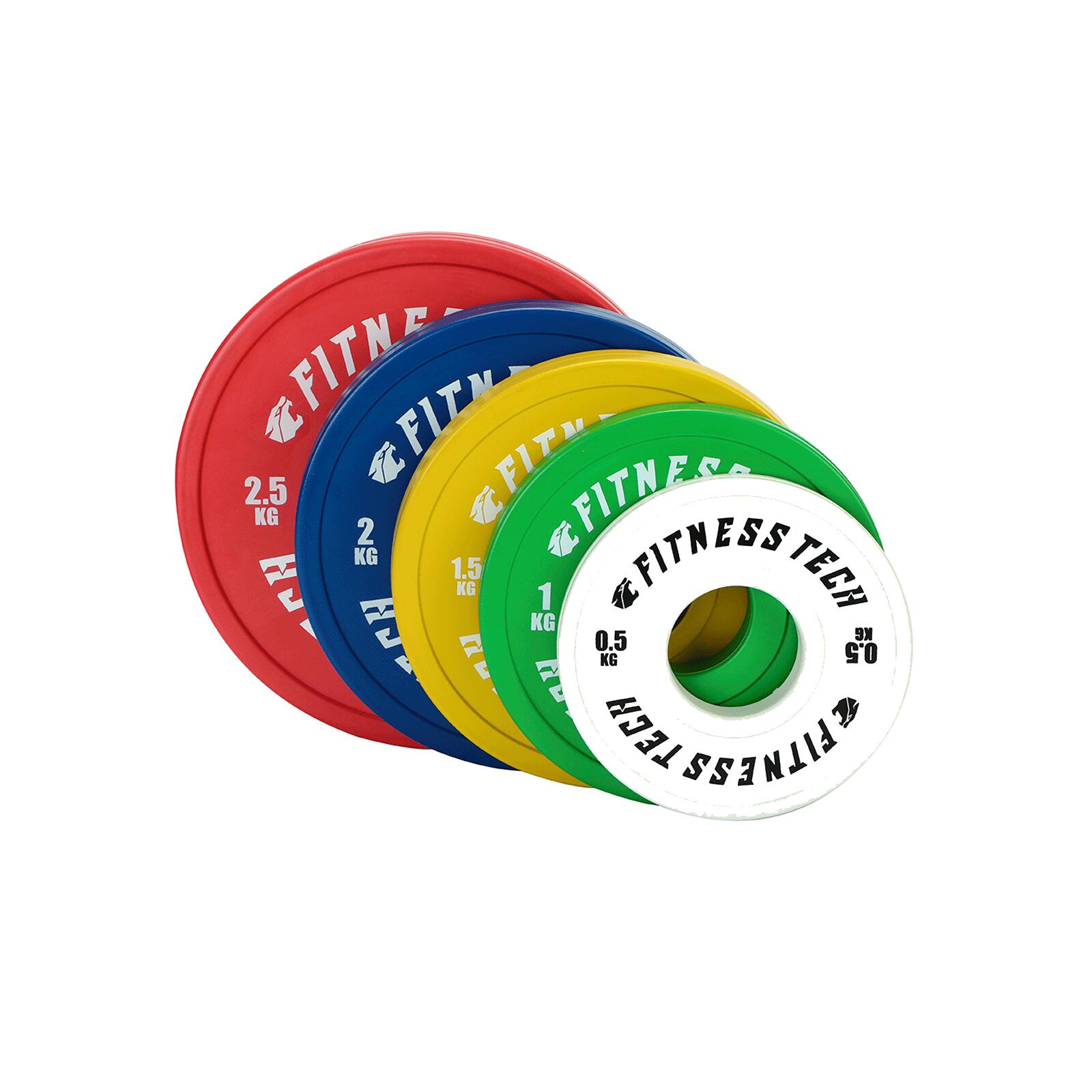 Fitness Tech Fractional Bumper Plate Disc 2kg Blauwe eenheid 3/4