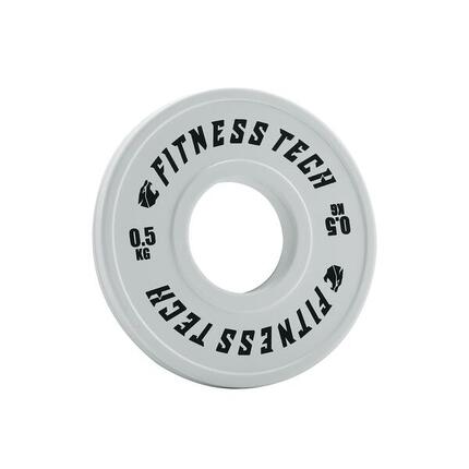 Disque Bumper Plate Fractionné 0,5kg Blanc Fitness Tech – Unité