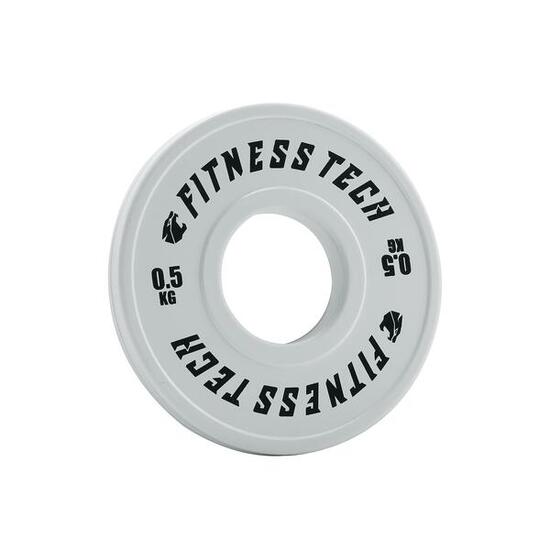 Disque Bumper Plate Fractionné 0,5kg Blanc Fitness Tech – Unité