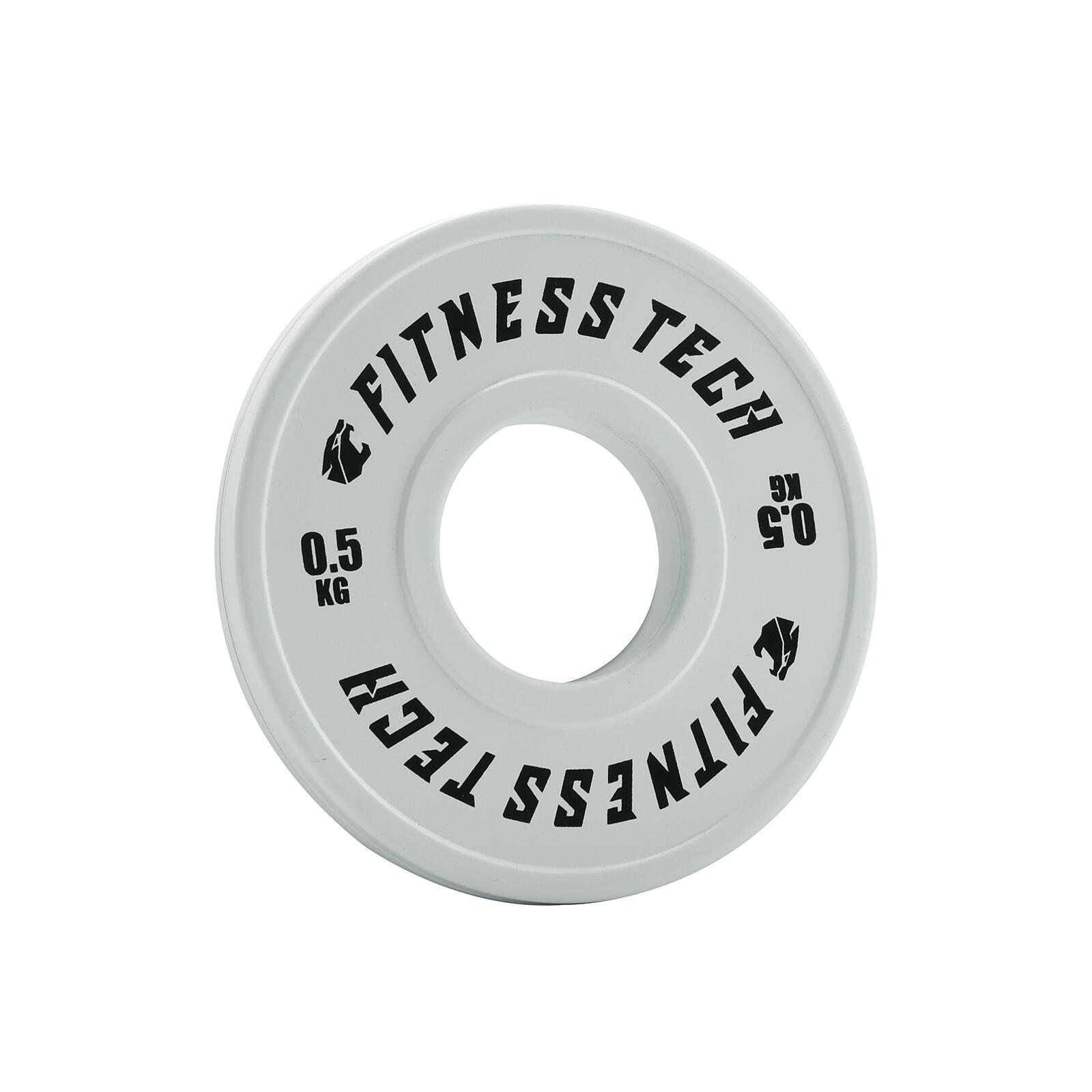 Fitness Tech - Disque Bumper Plate Fractionné 0,5kg Blanc Fitness Tech – Unité - Disque Bumper Haltérophilie - Blanc - 0,5 Kg - Decathlon