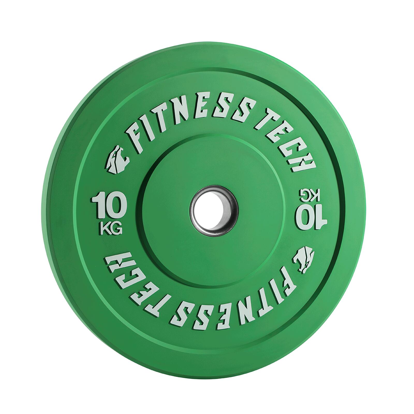 Conjunto 150kg Discos Bumper Plate Musculação Fitness Tech Coloridos 3/6