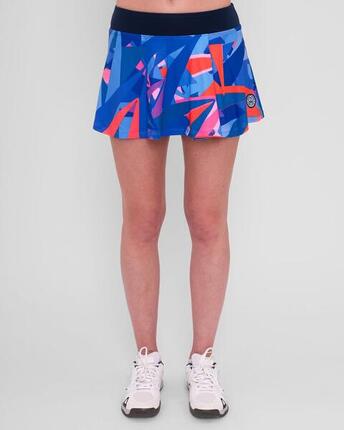 Spike Printed Wavy Skort
