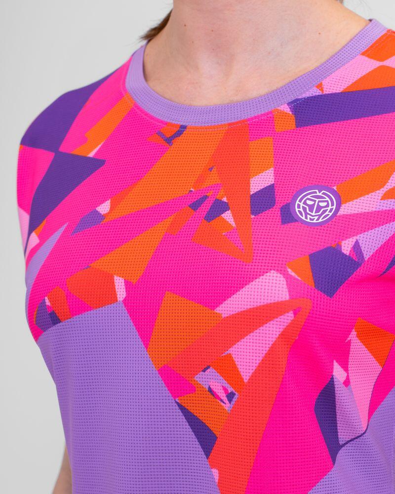 Camiseta Bidi Badu Spike Capsleeve Lila Rosa Mujer 3/7