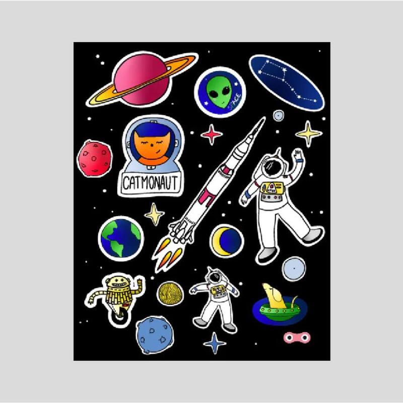 Stickers Reflechissants Espace