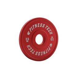 Disque Bumper Plate Fractionné 2,5kg Rouge Fitness Tech – Unité