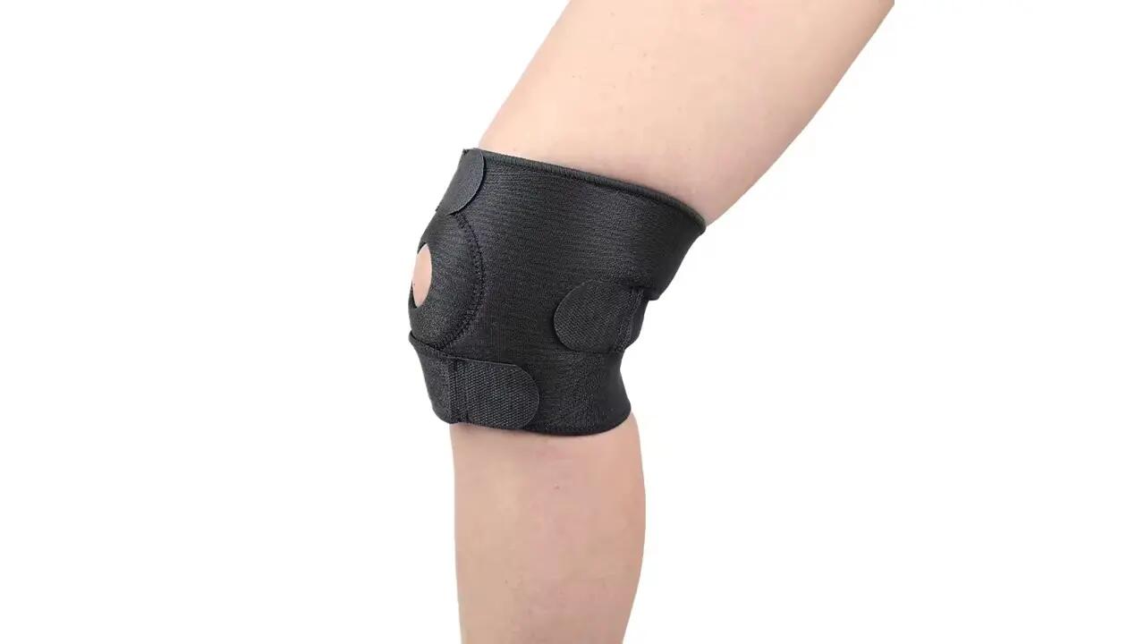 Orteza din neopren cu inel silicon, suport rotula, menisc, ligamente, reglabila 4/5