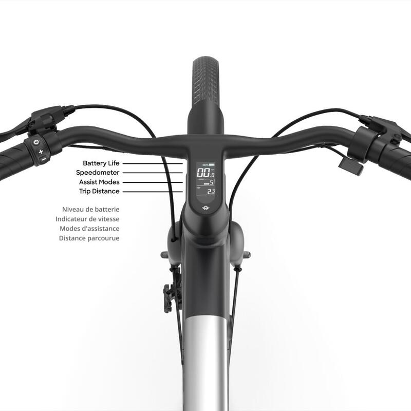 Vélo de ville BirdBike V Frame 26’’ Blanc - 80km 460Wh 12,8Ah Courroie