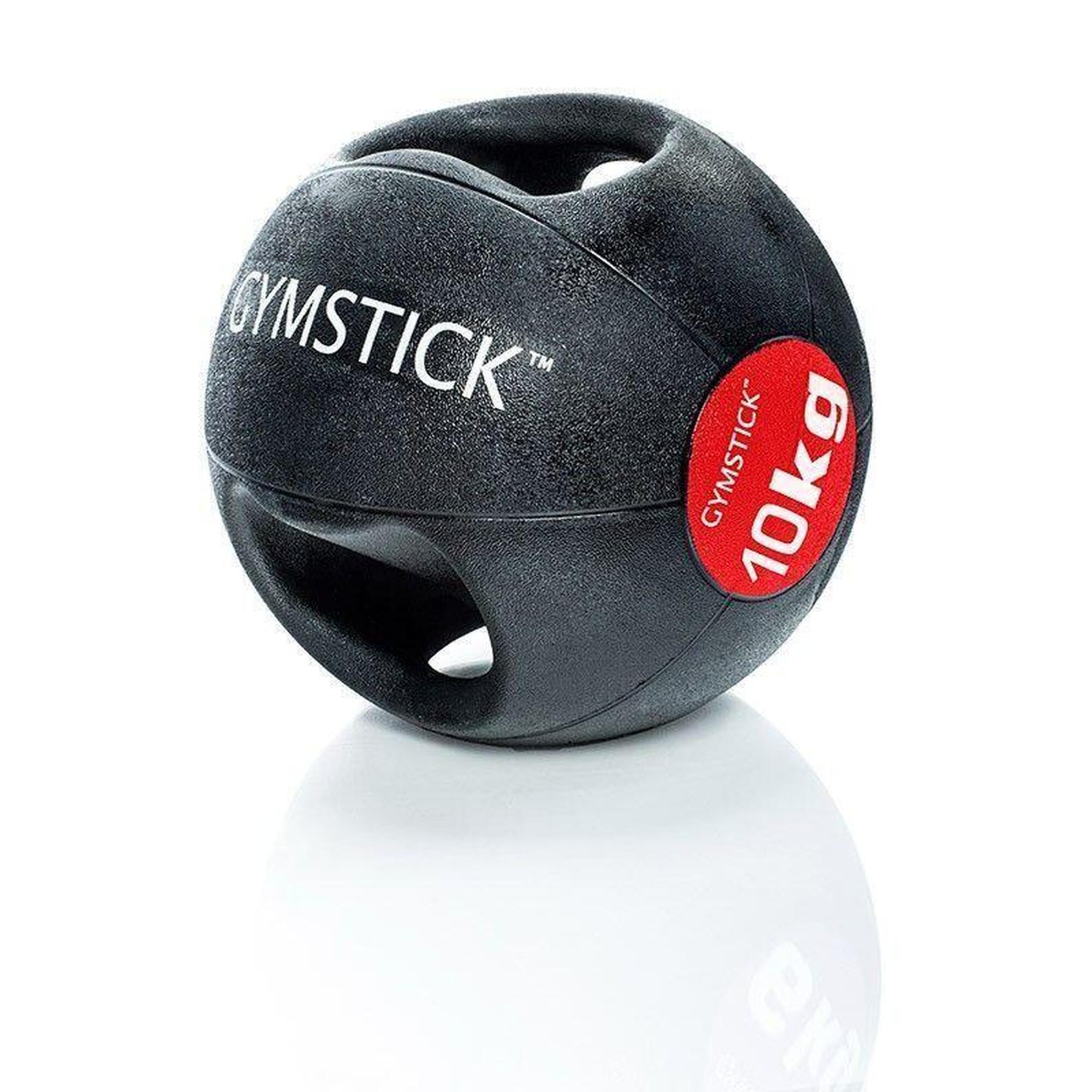 Gymstick - Medecine Ball Avec Poignées 10 Kg - Médecine Ball - Noir - 10 Kg - Decathlon