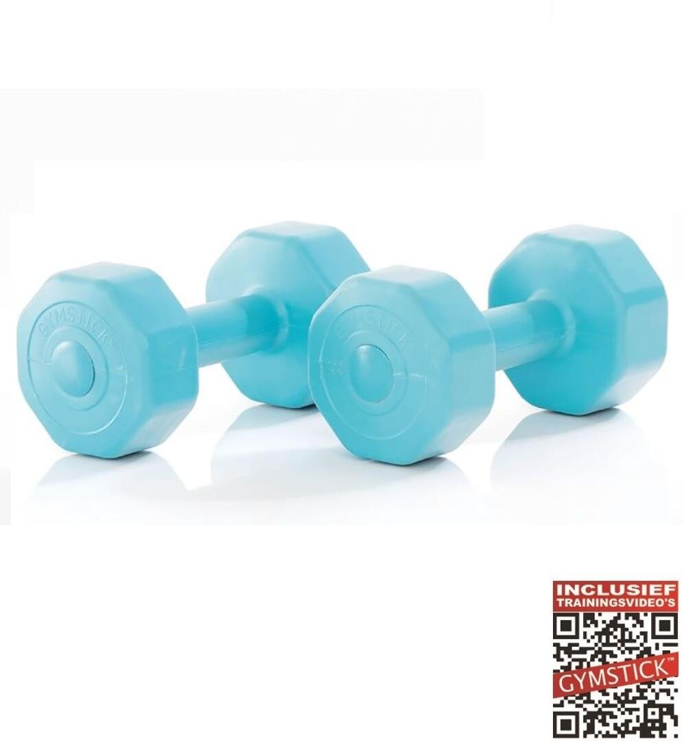 GYMSTICK Juego de mancuernas de vinilo 2 x 5 kg negro