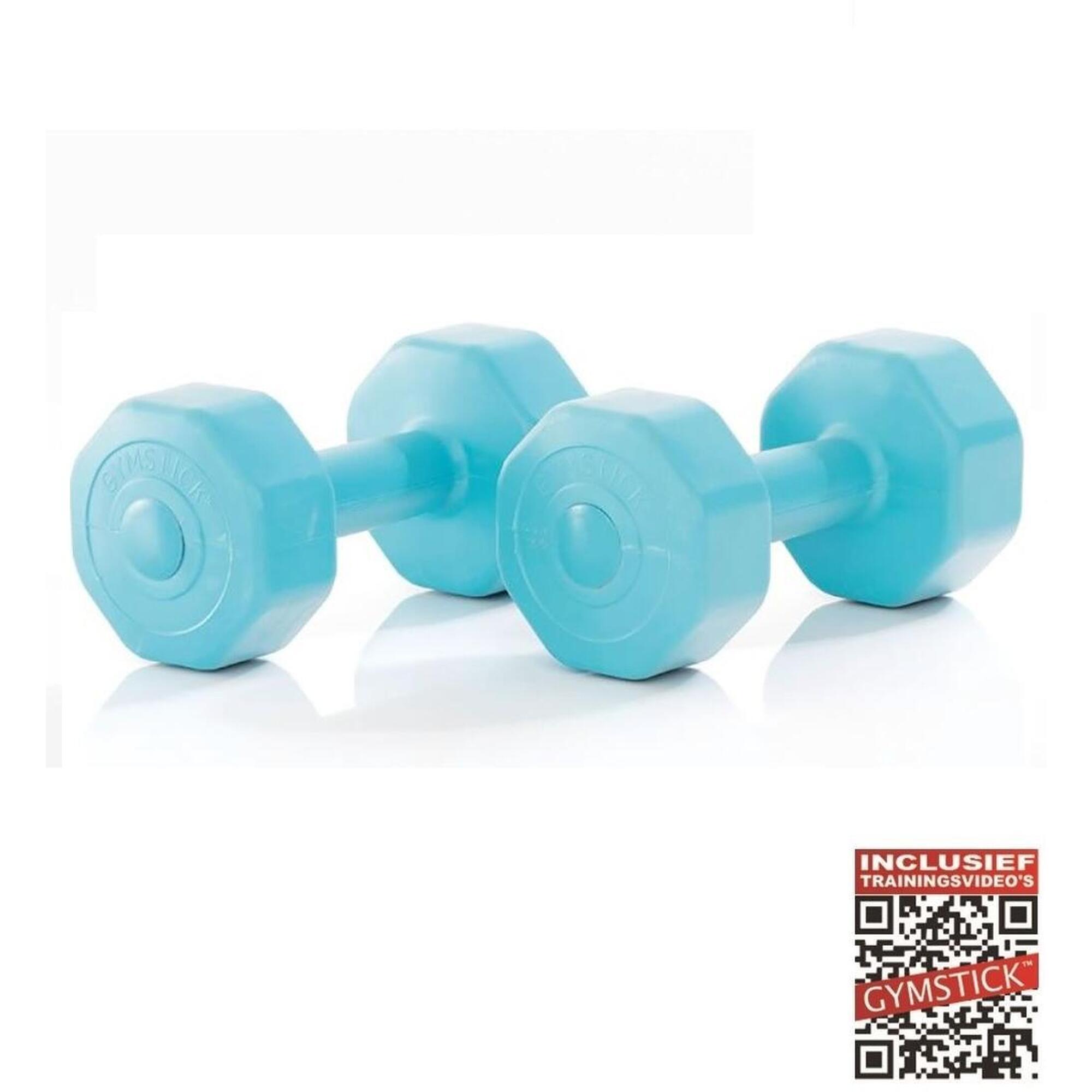 Aktywne hantle winylowe 2 x 1 kg