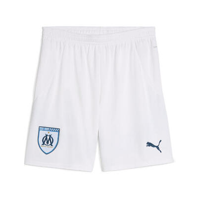 Olympique de marseille 24/25 short voor heren puma white bleu azur blue