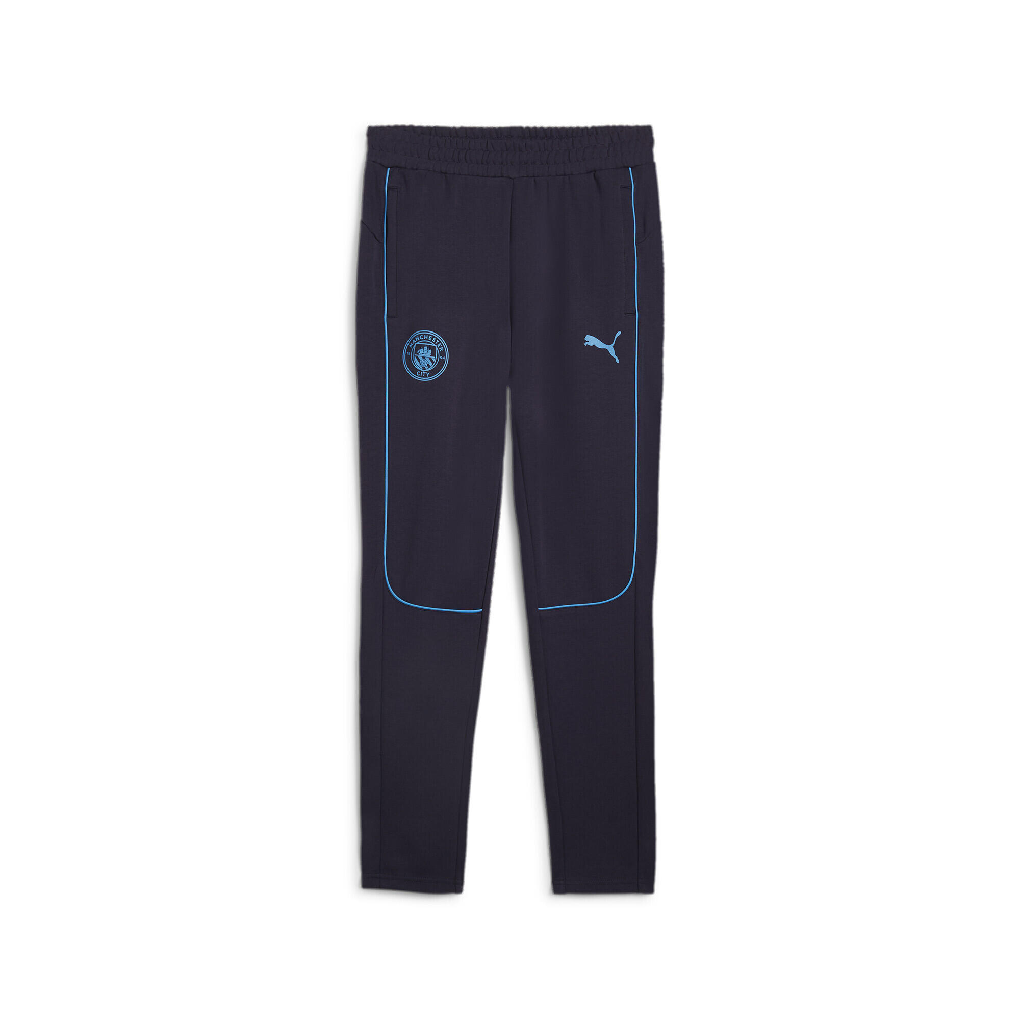 Calças casuais do manchester city para homem puma new navy magic blue