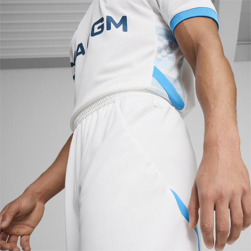 Pantaloni scurți Olympique de Marseille 24/25 bărbați PUMA White Bleu Azur Blue