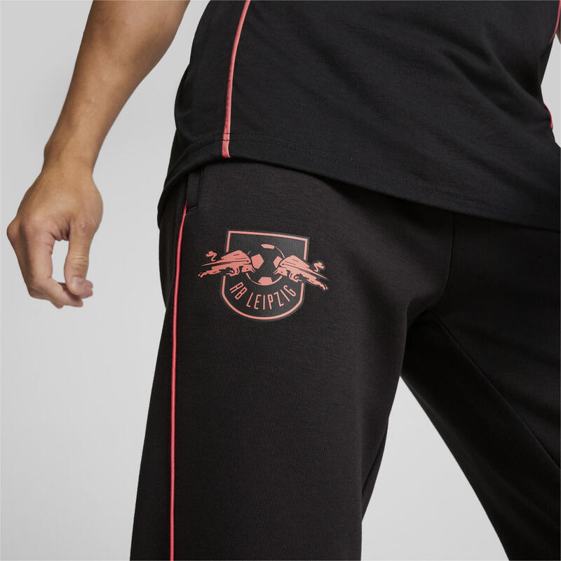 Pantaloni casual RB Leipzig Bărbați PUMA Black Active Red