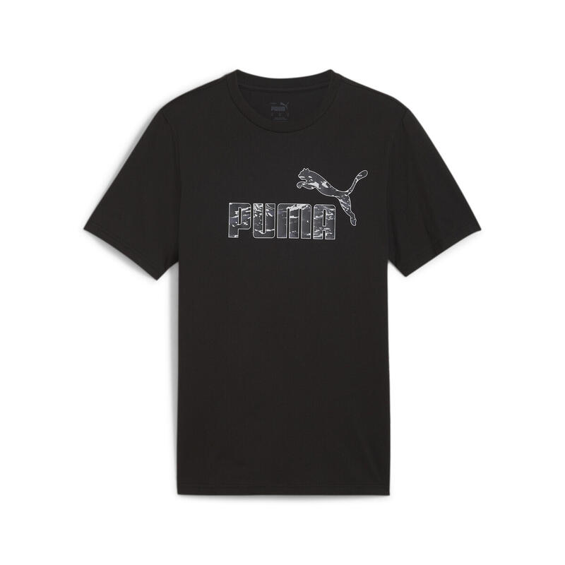 ESS+ CAMO T-shirt met print voor heren PUMA Black