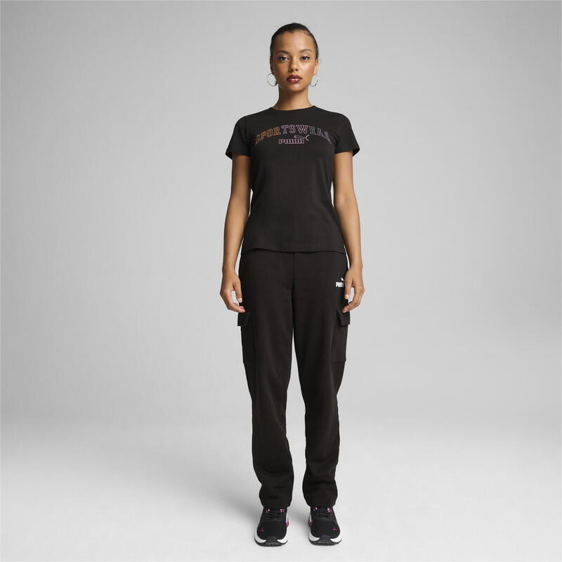 ESS+ LOGO LAB T-shirt voor dames PUMA Black