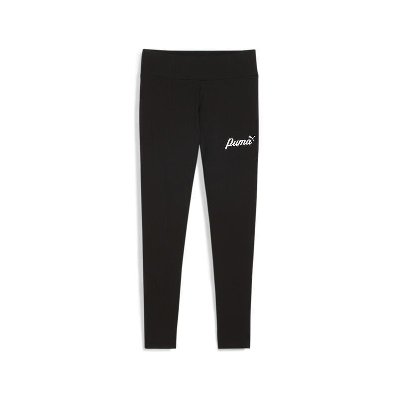 Leggings ESS+ SCRIPT Mujer PUMA Black Gold Foil