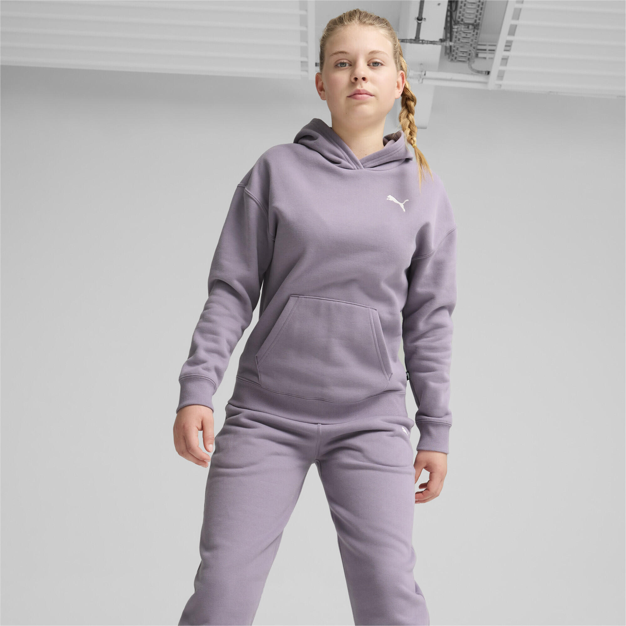 TUTA SPORTIVA DA PASSEGGIO CON CAPPUCCIO COLORE ROSA DA RAGAZZA PINK 5/6