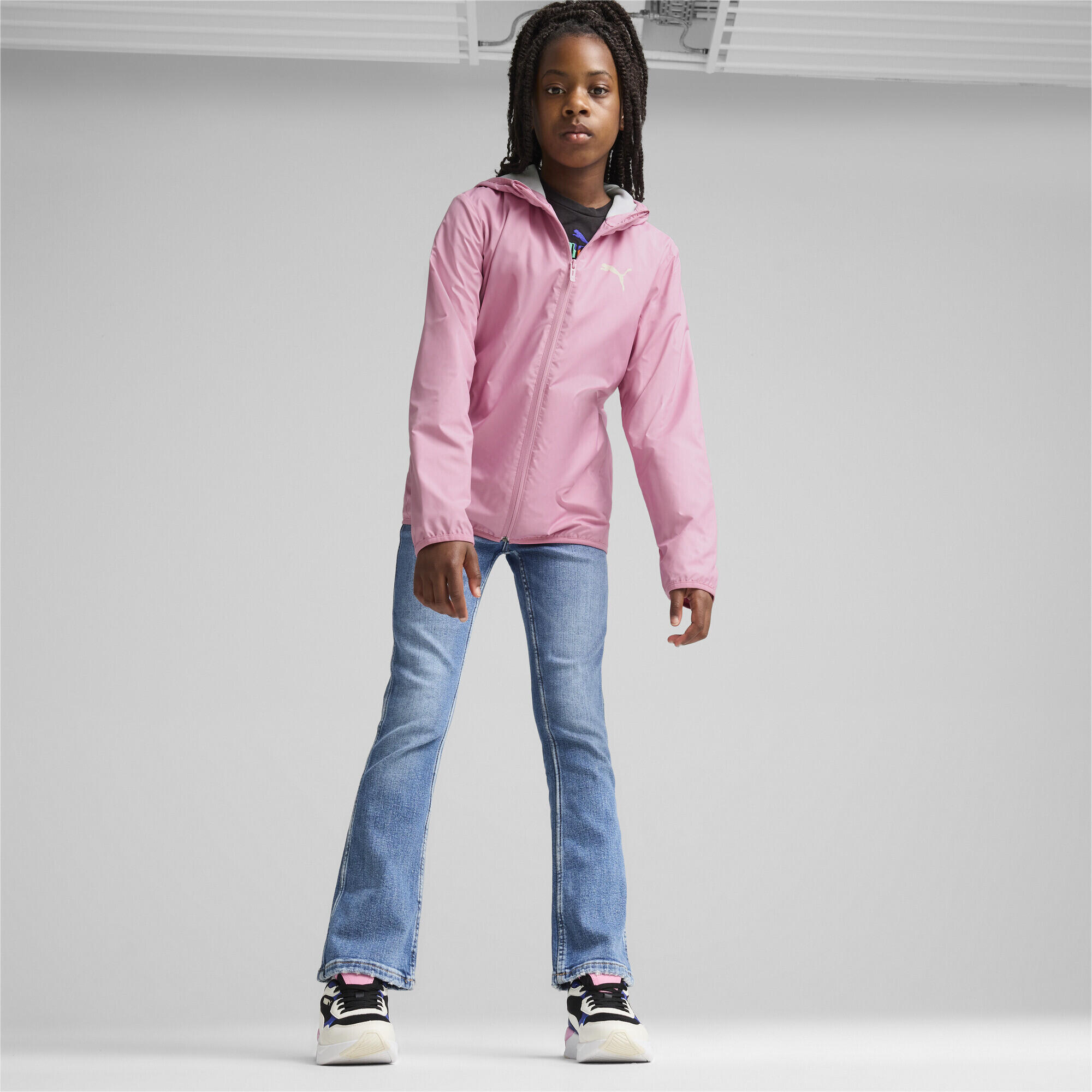 Fleece Line Windbreaker Jugendliche PUMA Mauved Out Pink 7/7