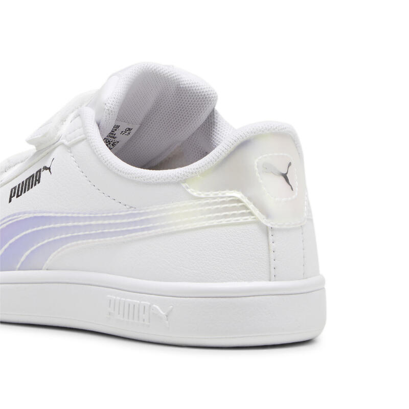 Smash 3.0 Holo 2.0 Sneakers Kinder PUMA White Mauve Mist Silver Pink Metallic