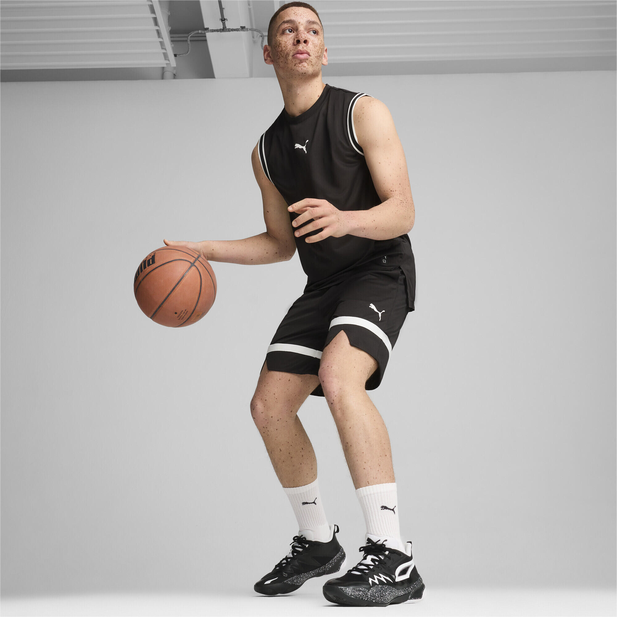 Chaussures de basketball Genetics Speckle PUMA Black White 7/7