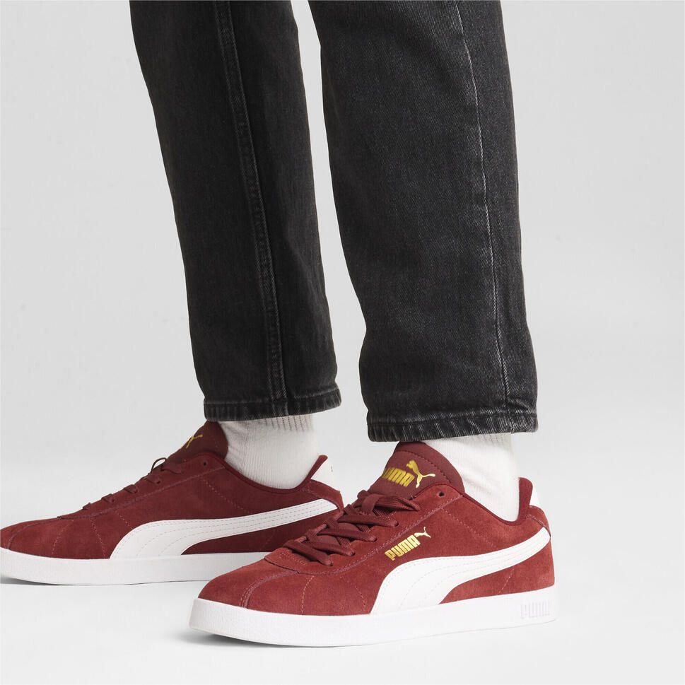 Sneakersy zamszowe unisex PUMA Club II PUMA Intense Red White Gold