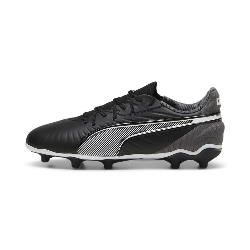 Kopačky KING MATCH FG/AG pro mládež PUMA Black White Cool Dark Gray
