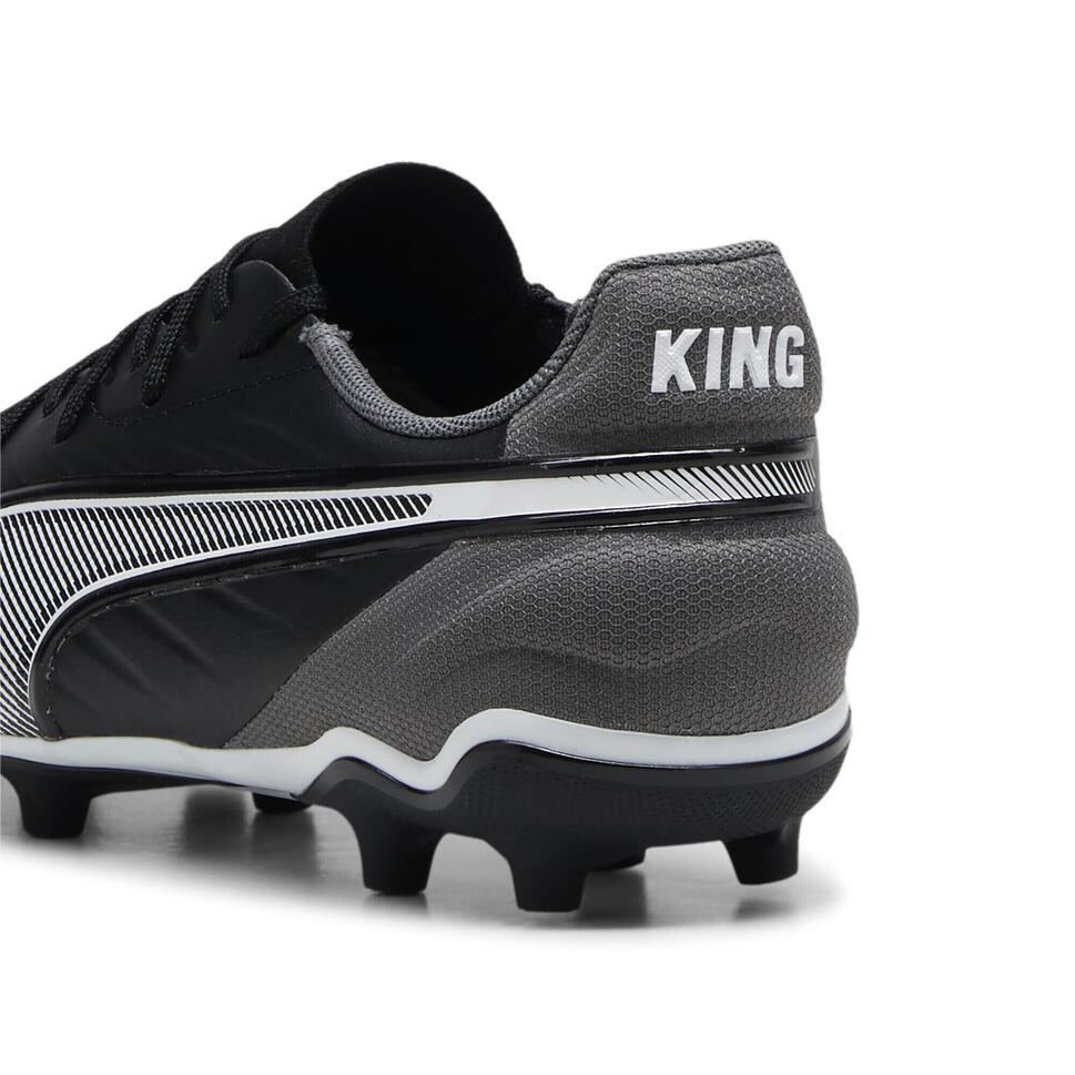 Młodzieżowe buty piłkarskie KING Match FG/AG PUMA Black White Cool Dark Gray