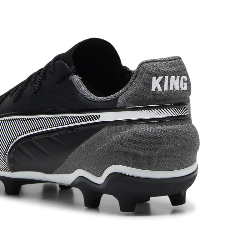 Kopačky KING MATCH FG/AG pro mládež PUMA Black White Cool Dark Gray