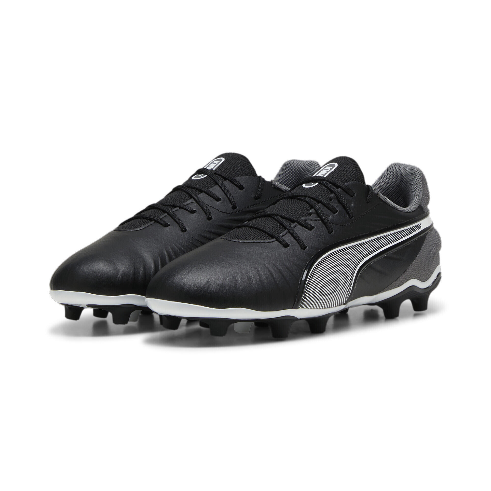 Puma - Chaussures De Football King Match Fg/ag Enfant Et Adolescent Puma - Chaussures De Football - Blanc|gris|noir - Decathlon