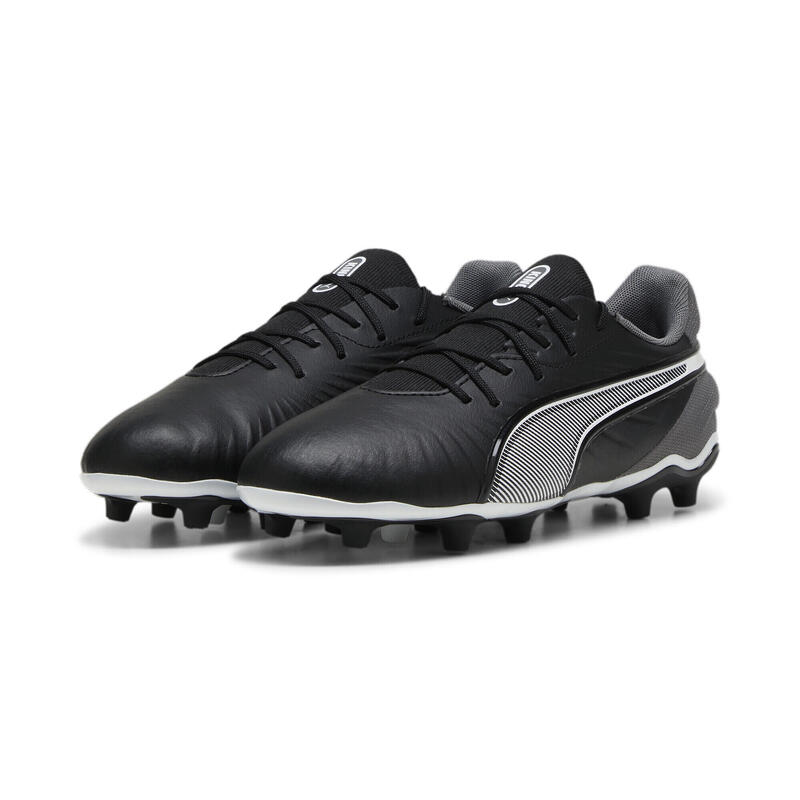 Botas de fútbol Niños KING MATCH FG/AG PUMA Black White Cool Dark Gray