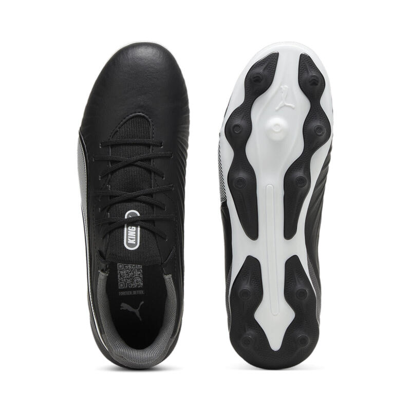 Kopačky KING MATCH FG/AG pro mládež PUMA Black White Cool Dark Gray