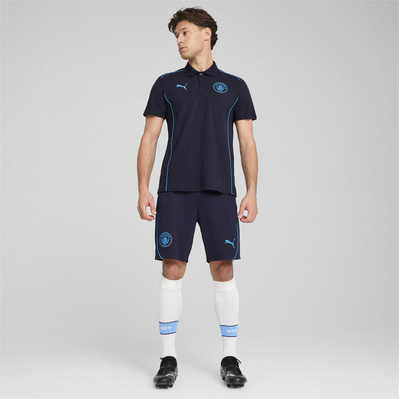 Pantaloni scurți casual Manchester City Bărbați PUMA New Navy Magic Blue