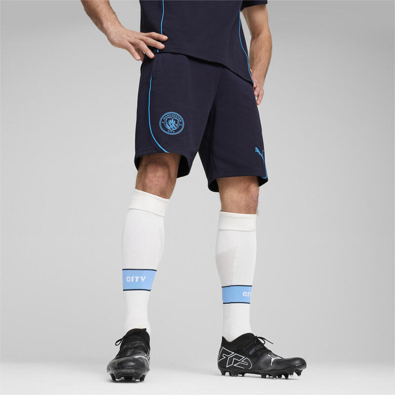 Pantaloni scurți casual Manchester City Bărbați PUMA New Navy Magic Blue