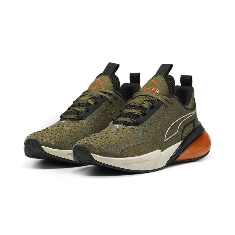 X-Cell Action Laufschuhe Erwachsene PUMA Olive Flame Flicker Black Green Orange