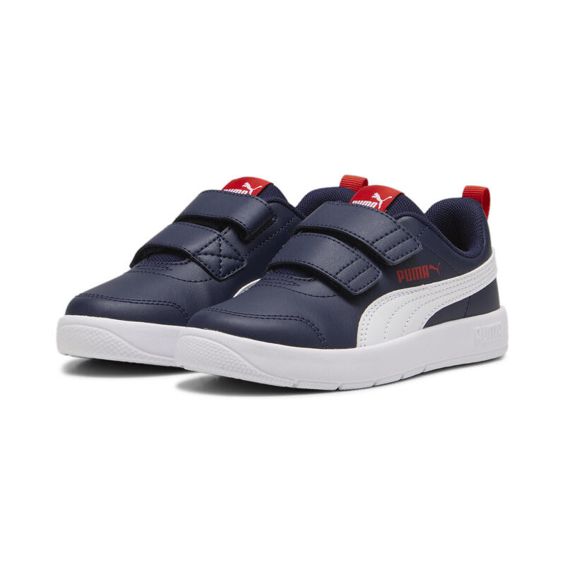 Courtflex V3 sneakers voor kinderen PUMA Navy White Red Blue