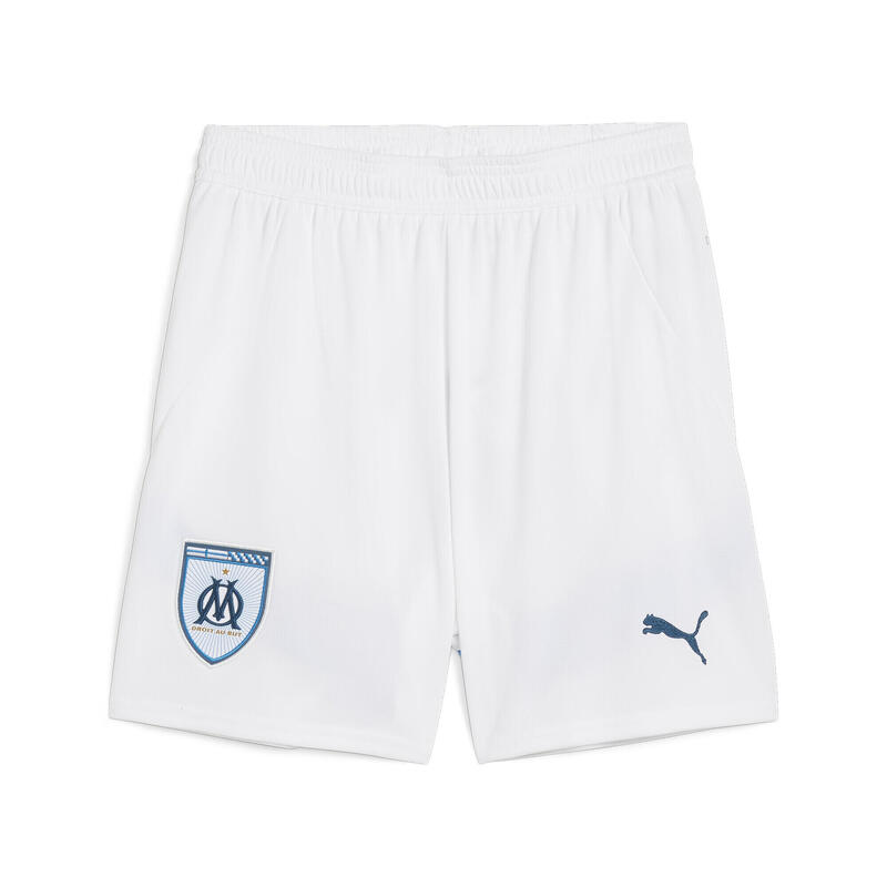 Olympique de Marseille 24/25 Shorts Jugendliche PUMA White Bleu Azur Blue