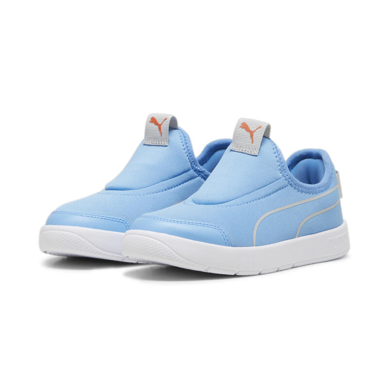 Courtflex v3 Slip On Sneakers Kids PUMA Regal Blue Cool Light Gray