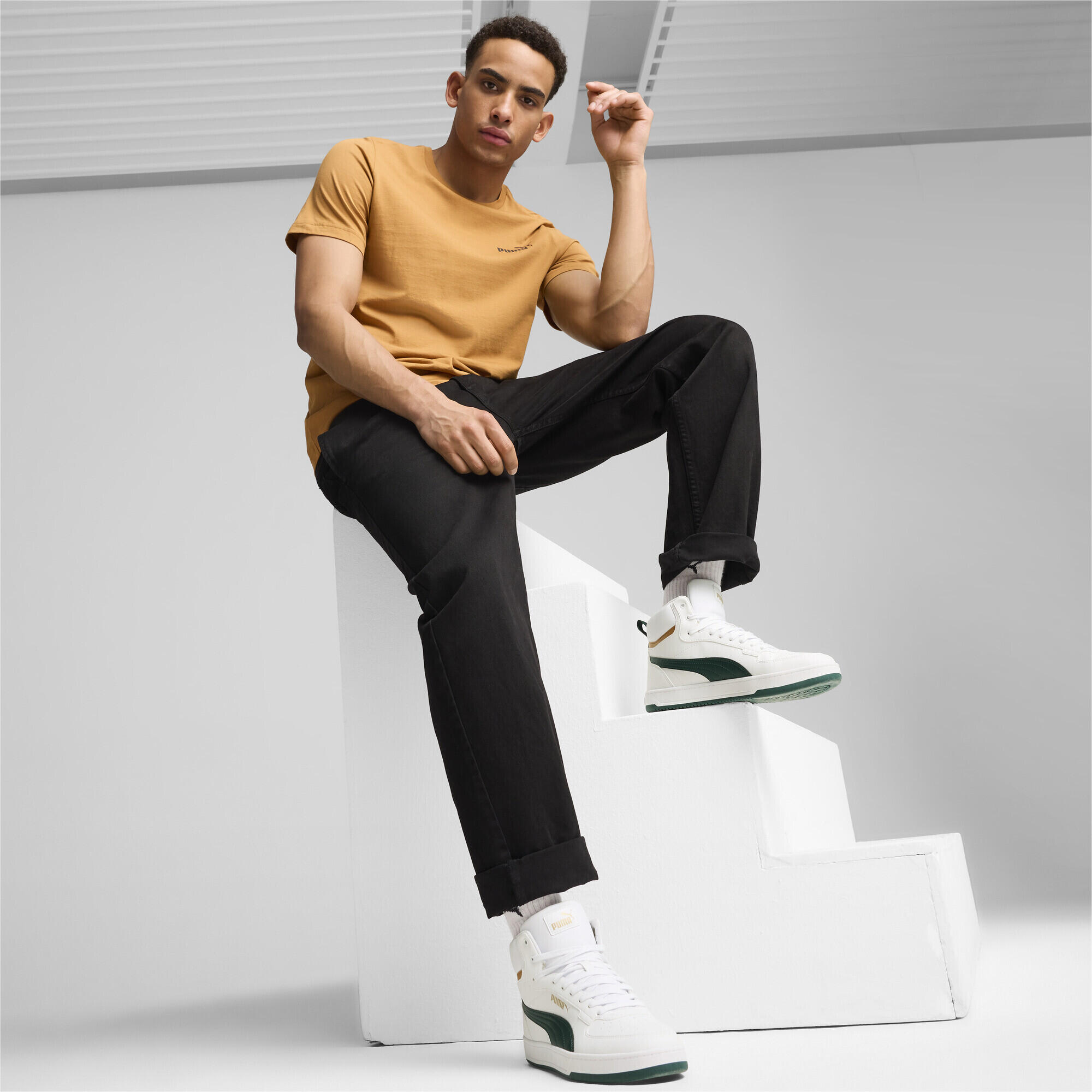 Sneakers mi-hautes Caven 2.0 PUMA White Dark Myrtle Caramel Latte Green Beige 3/7