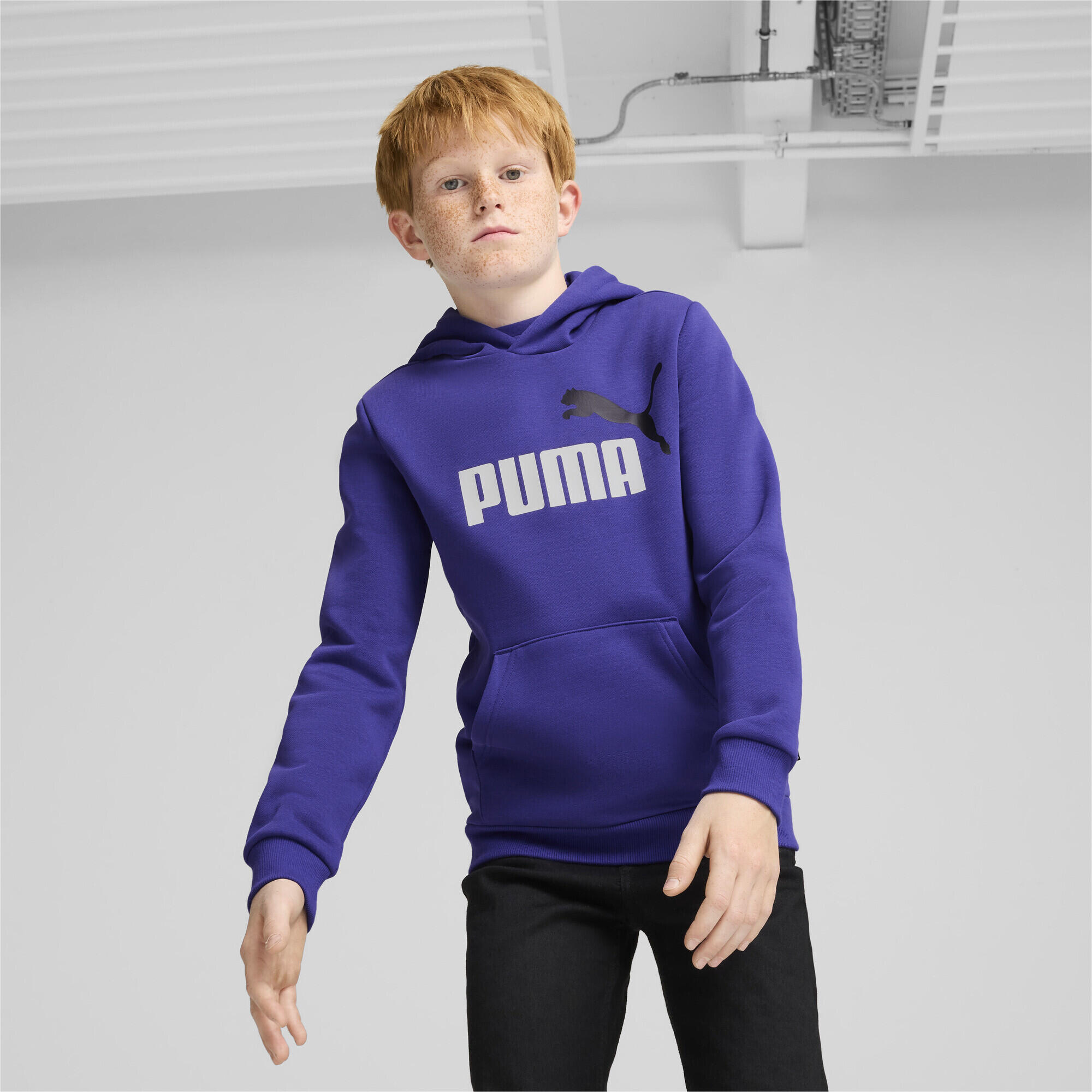 Felpa con cappuccio bicolore Essentials+ con logo grande per ragazzi PUMA 4/7
