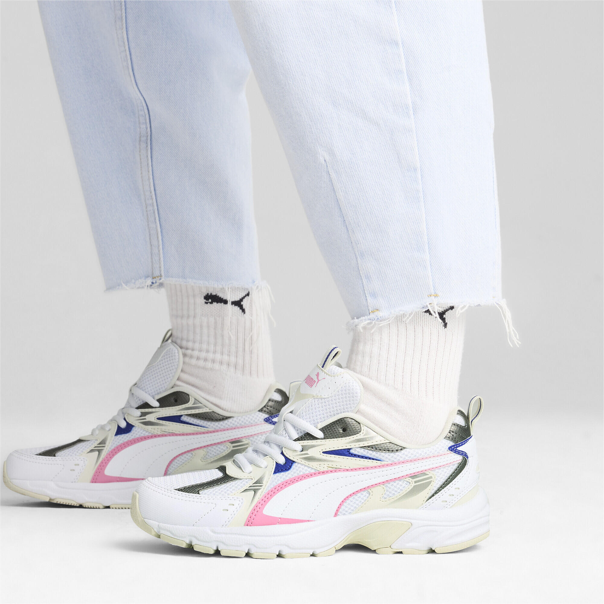 Sneakers Milenio Tech PUMA Vapor Gray White Mauved Out Pink 3/7