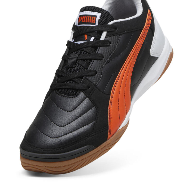 Scarpe da calcetto PRESSING IV PUMA Black Flame Flicker Silver Mist Orange Gray