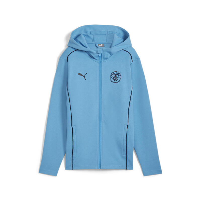 Manchester City Casuals kapucnis ifjúsági kabát PUMA Magic Blue New Navy