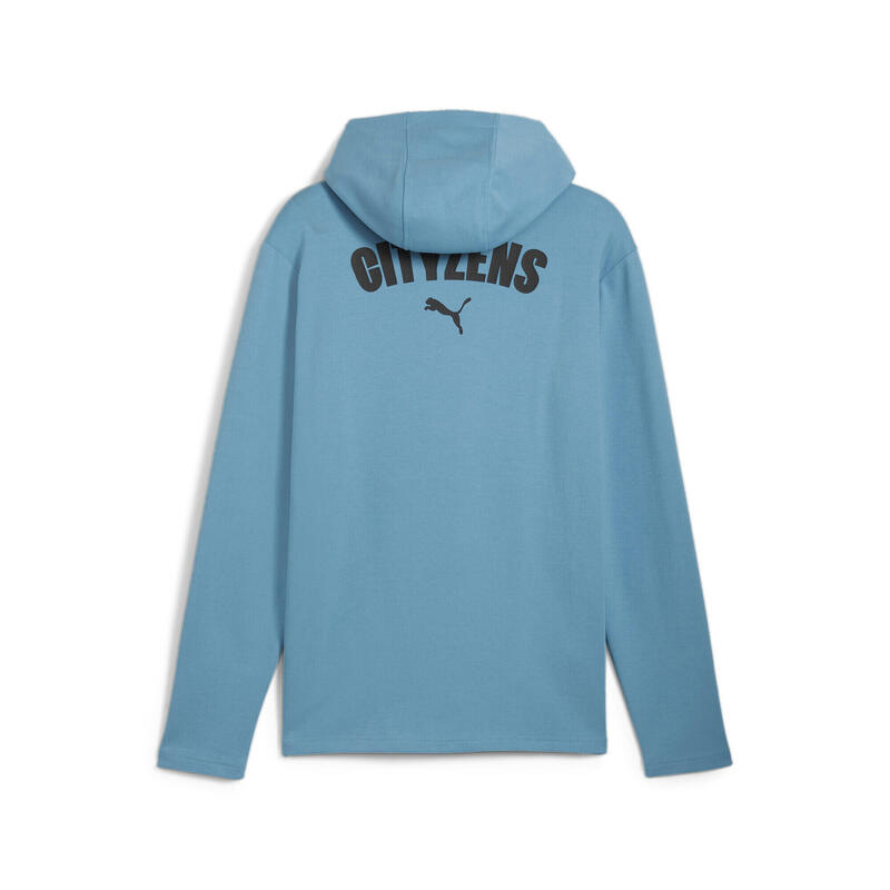 Jachetă cu glugă Manchester City Casuals pentru bărbați PUMA Magic Blue New Navy